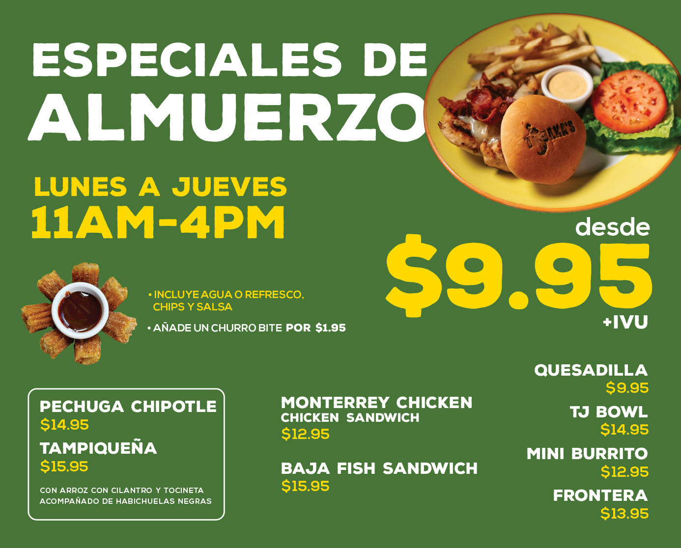 Especiales de almuerzo